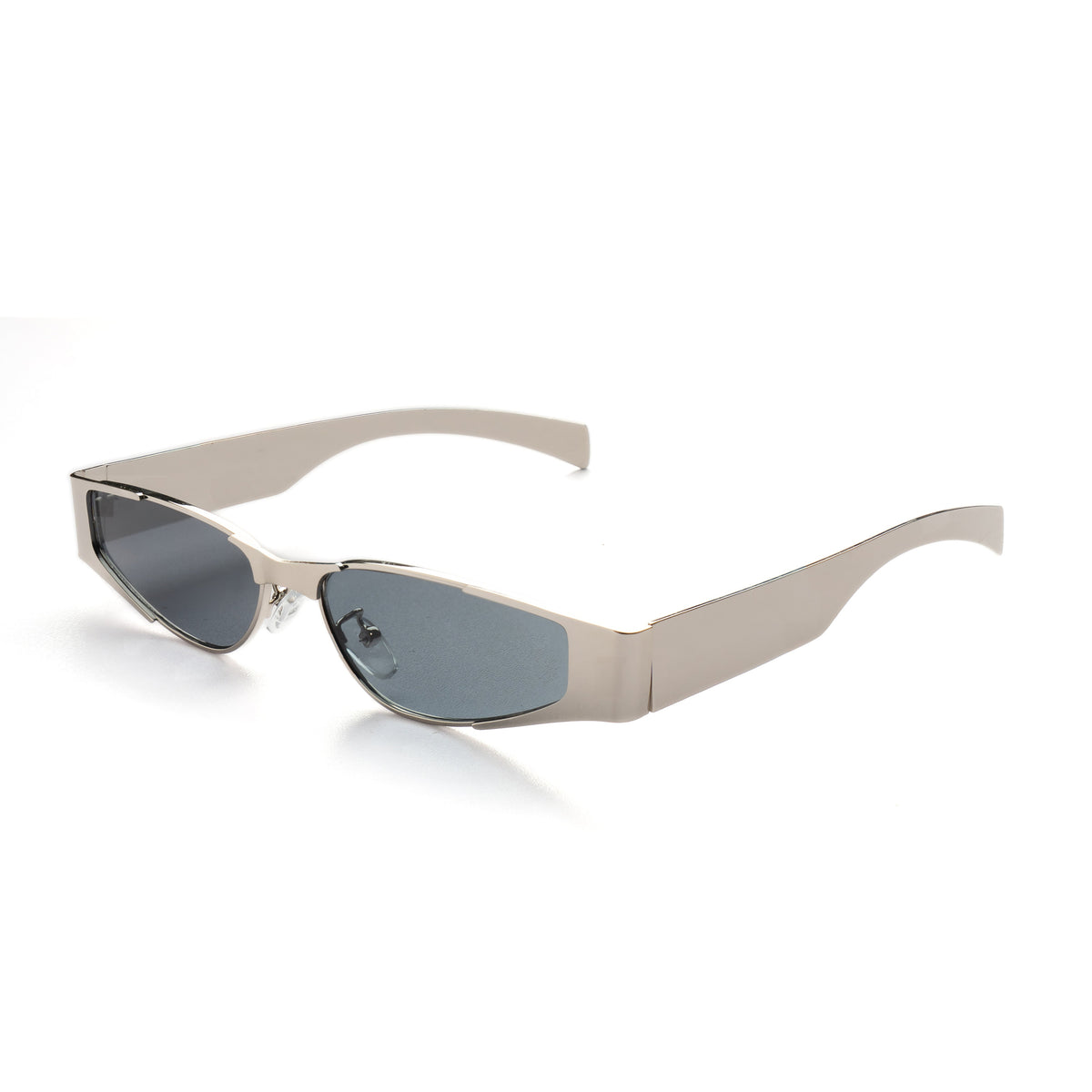 [ Perseus ] Futuristic Metal Sunglasses : Black/Silver
