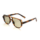 [ Hyperion ] Double-Bridge Aviator Sunglasses : Light Green