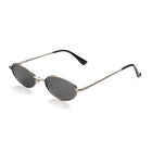 [ Echo ] Slim Oval Sunglasses : Black/Silver