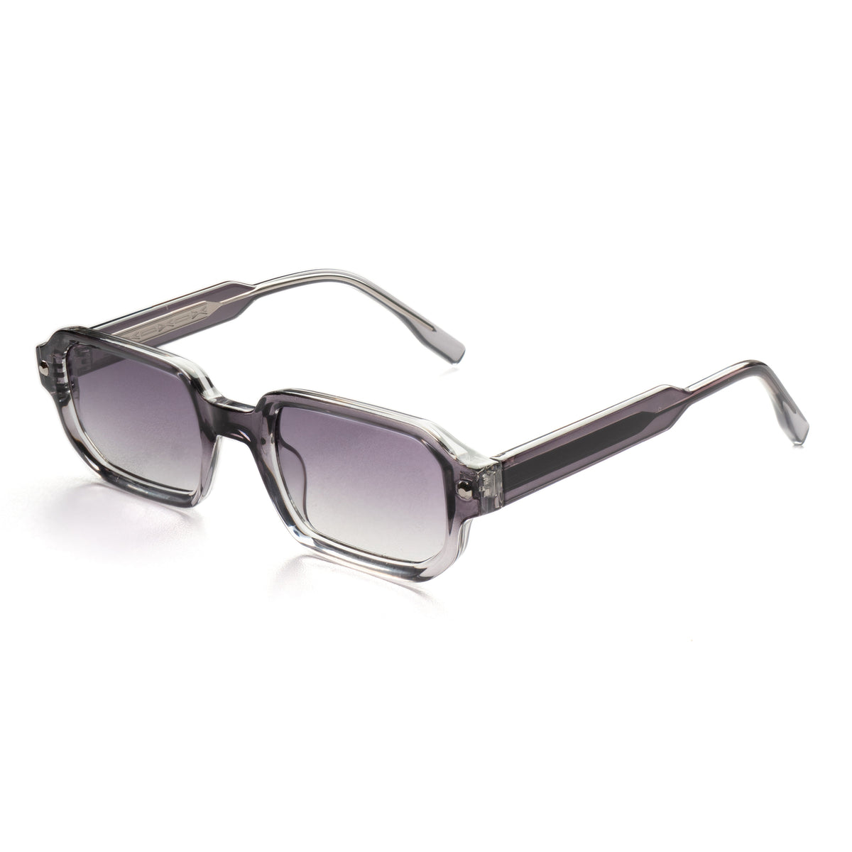 [ Prometheus ] Classic Rectangular Sunglasses : Purple