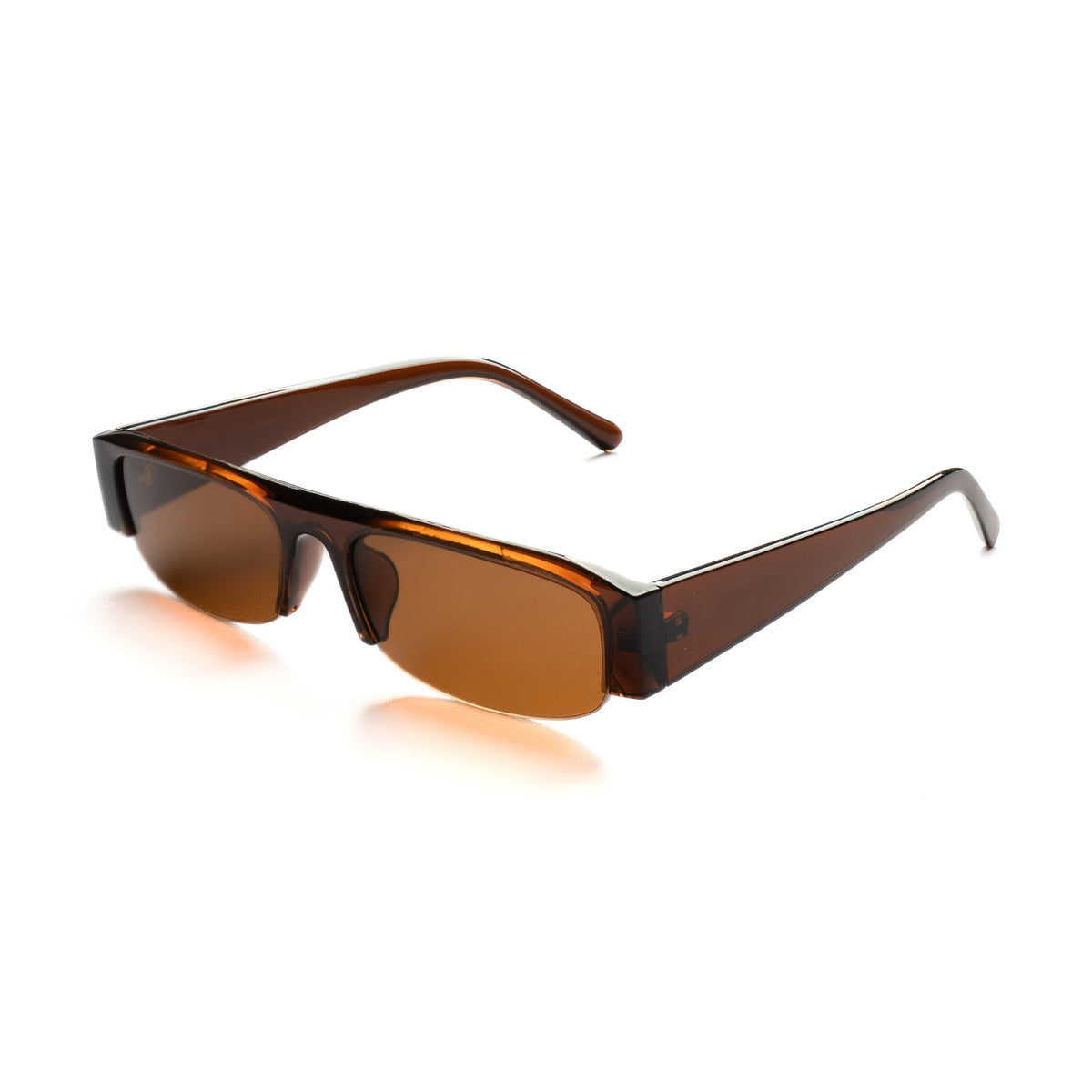 [ Nemesis ] Flat-top Y2k Sunglasses : Brown