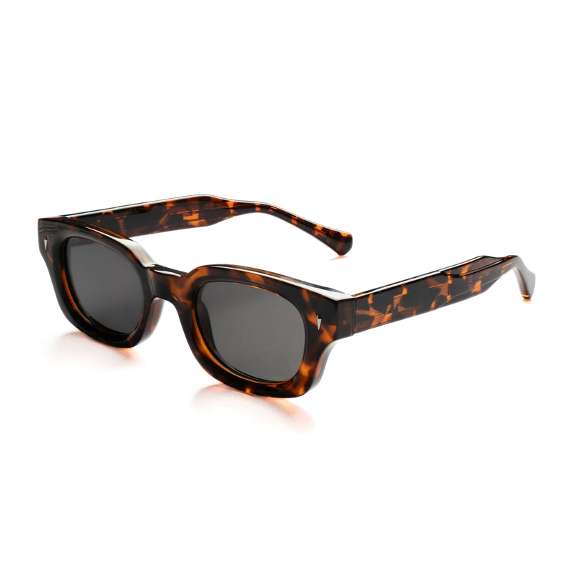 [ Atlas ] Chunky Rectangular Sunglasses : Leopard