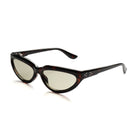 [ Helen ] Y2k Cateye Sunglasses : Green/Tortoise