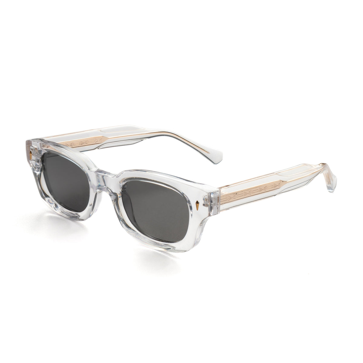[ Atlas ] Chunky Rectangular Sunglasses : Clear