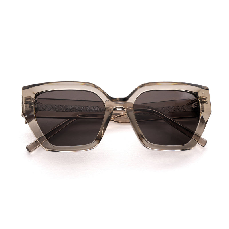 [ Muse ] Oversized Cateye Sunglasses : Champagne - projectshades