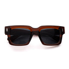 [ Archetype ] Oversized Rectangular Sunglasses : Brown - projectshades