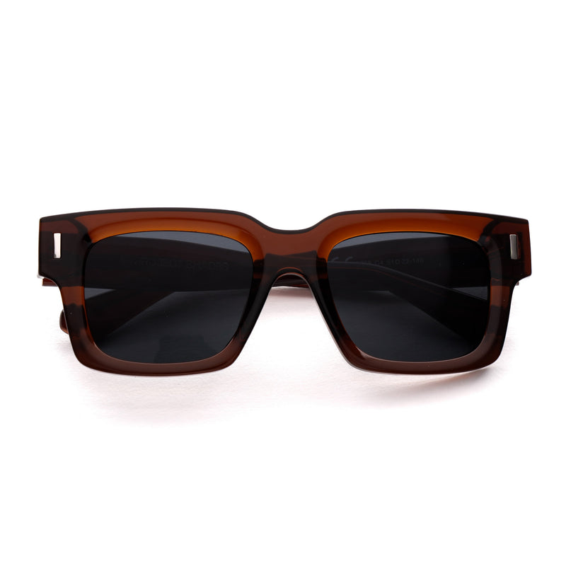 [ Archetype ] Oversized Rectangular Sunglasses : Brown