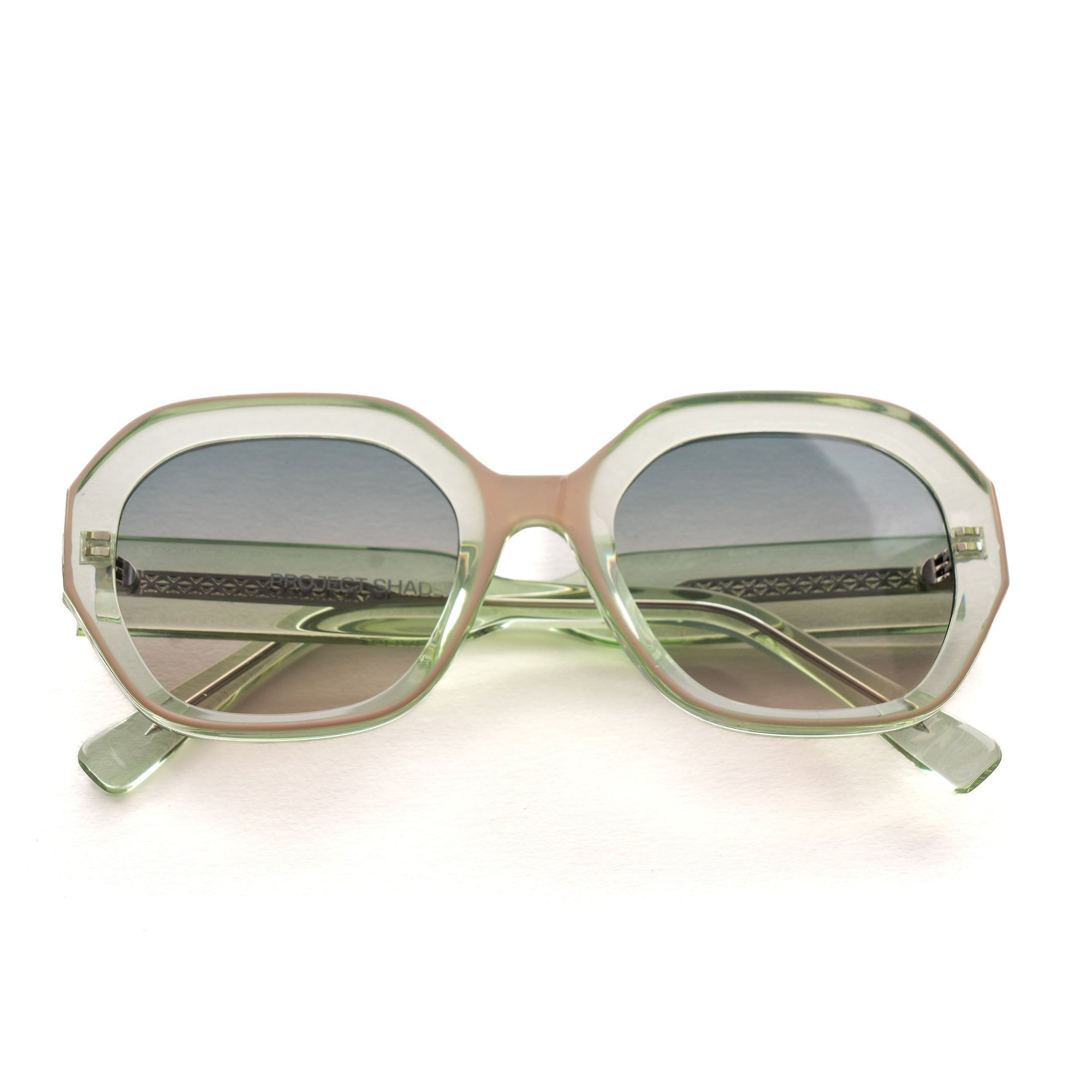 [ Blockout ] Oversized Oval Sunglasses : Green - projectshades