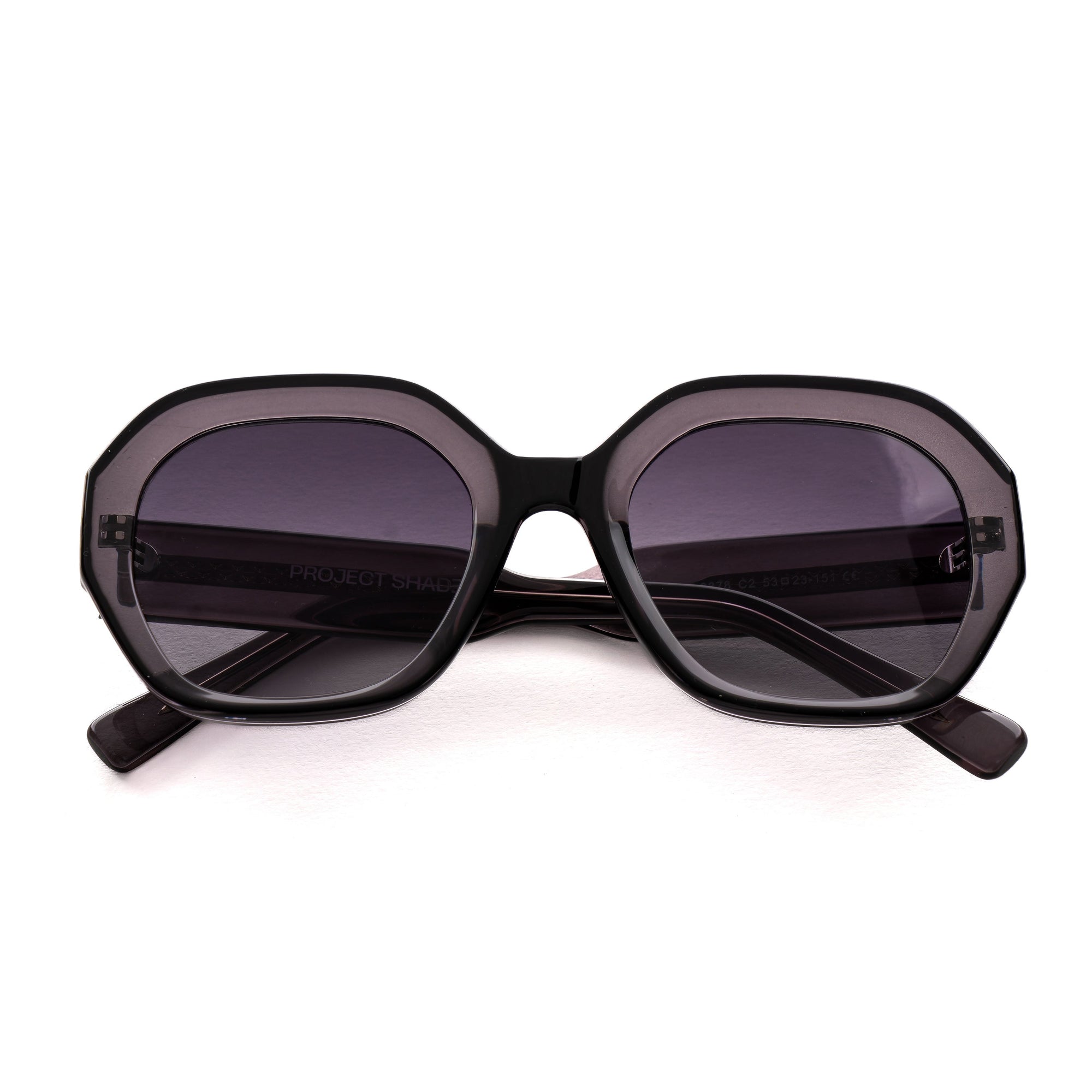 [ Blockout ] Oversized Oval Sunglasses : Purple - projectshades