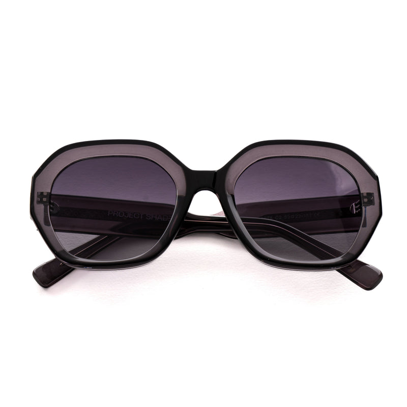 [ Blockout ] Oversized Oval Sunglasses : Purple - projectshades