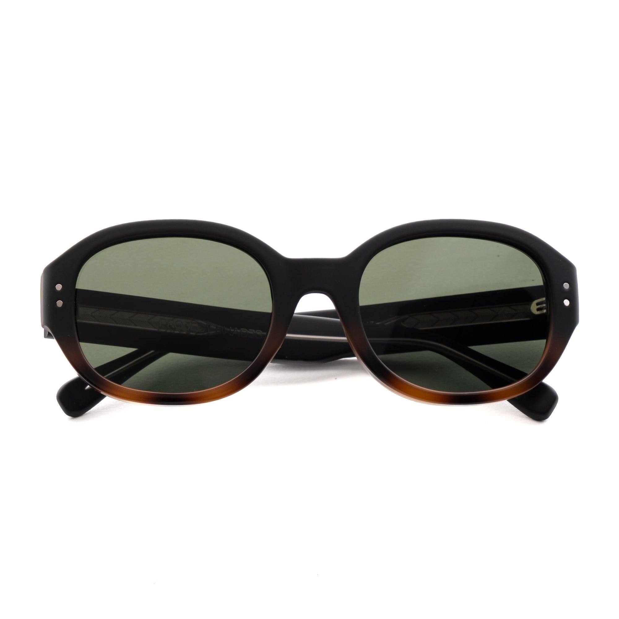 [ Forme ] Classic Round Sunglasses : Green Ombre - projectshades
