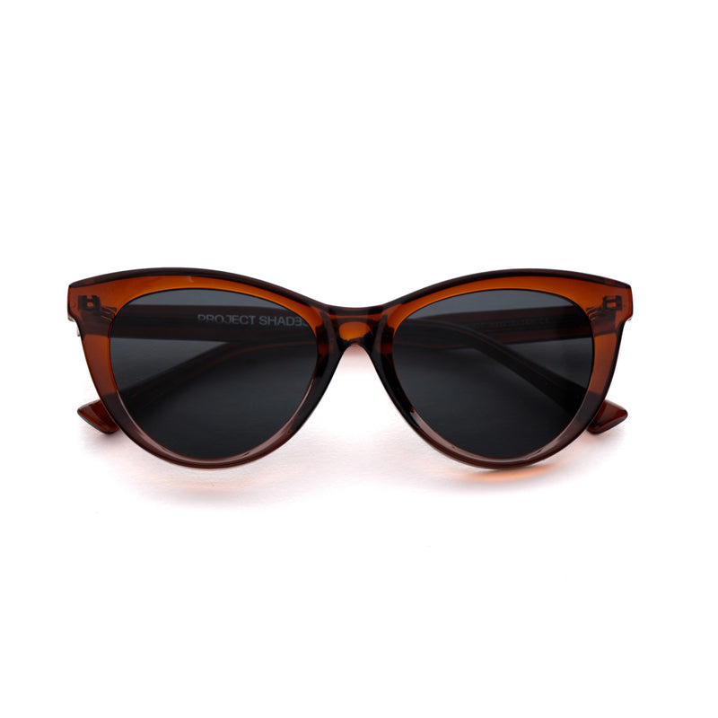 [ Luna ] Classic Cateye Sunglasses : Brown - projectshades