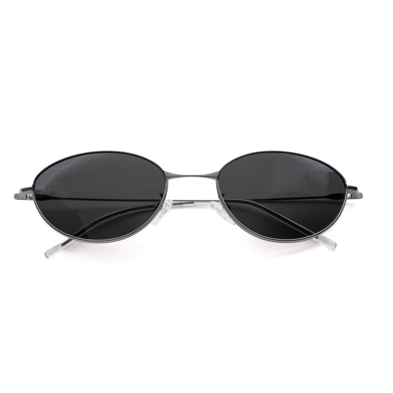 [ Fade ] Oval Polarised Sunglasses : Black - projectshades