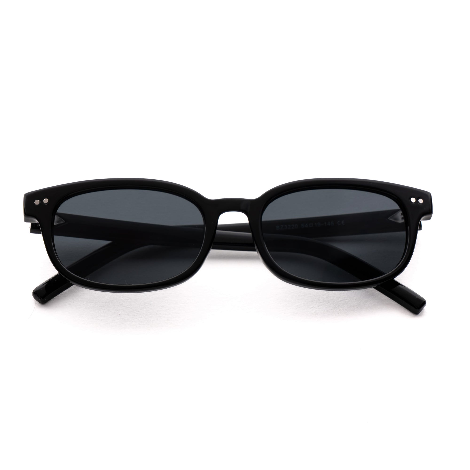 [ Offduty ] Classic Rectangular Sunglasses : Black - projectshades