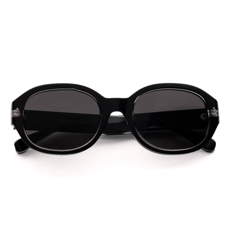 [ Forme ] Classic Round Sunglasses : Black - projectshades