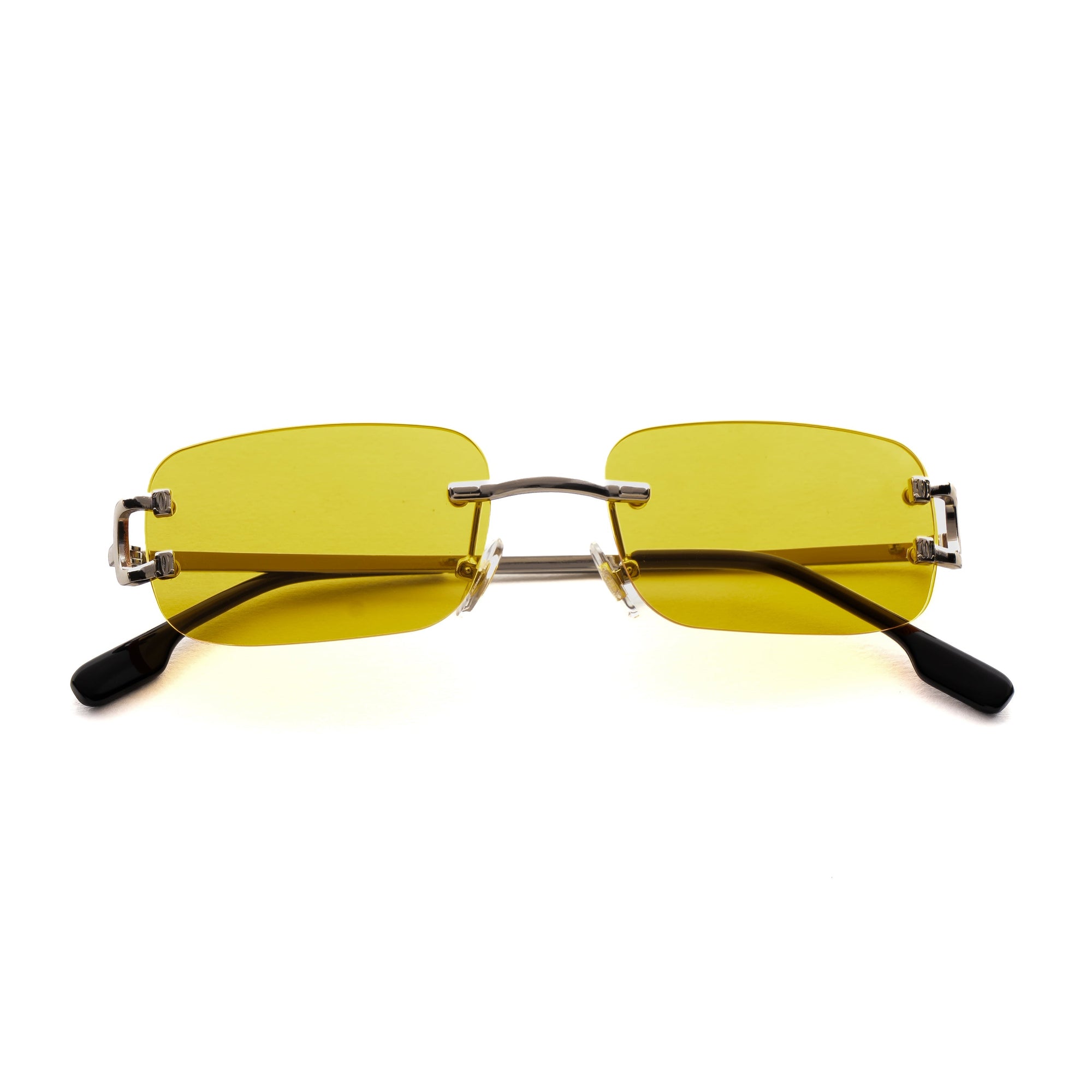 [ Serendipity 2.0 ] Holiday Rimless Sunglasses : Yellow - projectshades