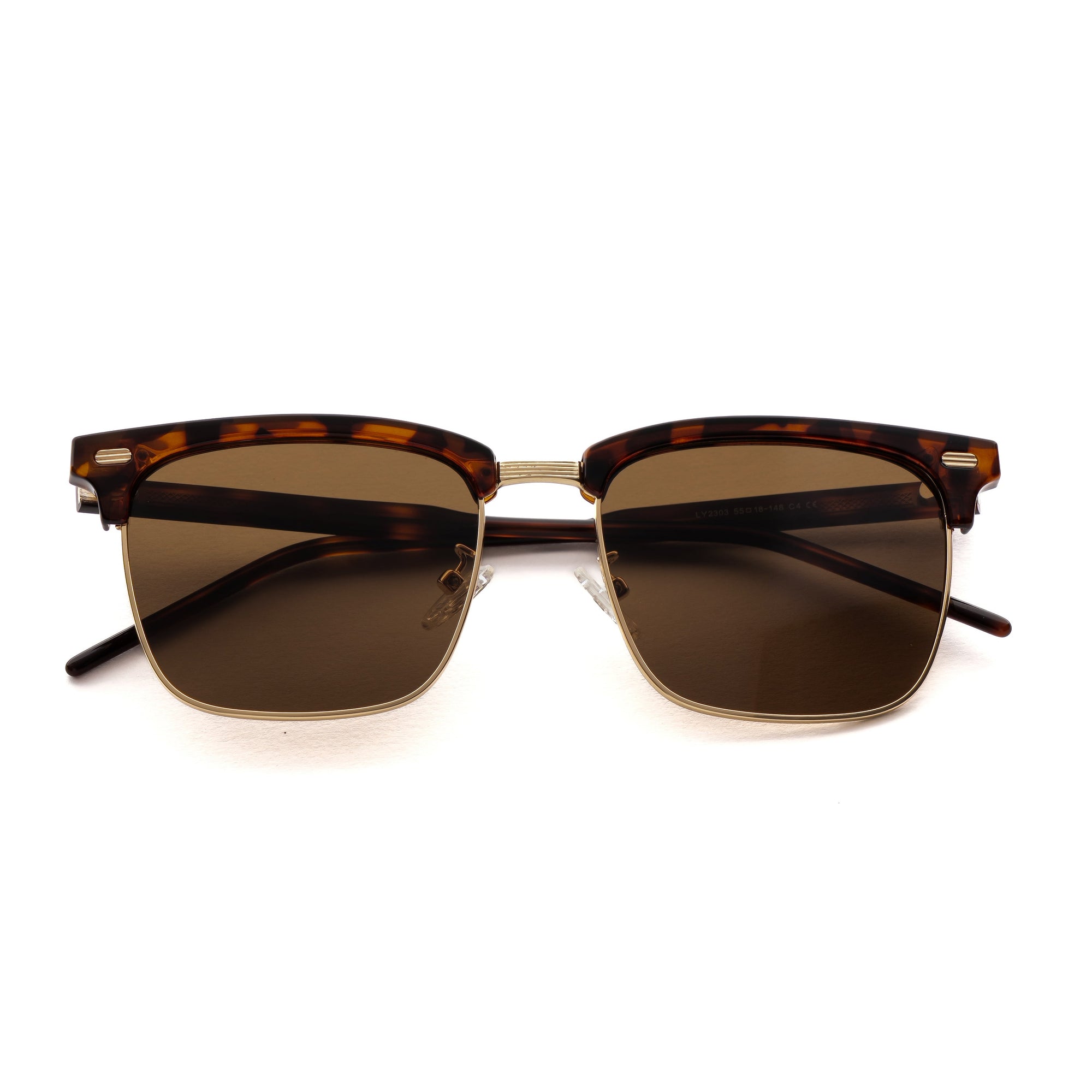 [ Offset ] Clubmaster Squared Sunglasses : Brown - projectshades