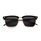 [ Offset ] Clubmaster Squared Sunglasses : Black Gold - projectshades