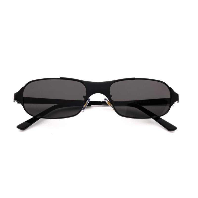 [ Baltic ] Unisex Metal Sunglasses : Black - projectshades