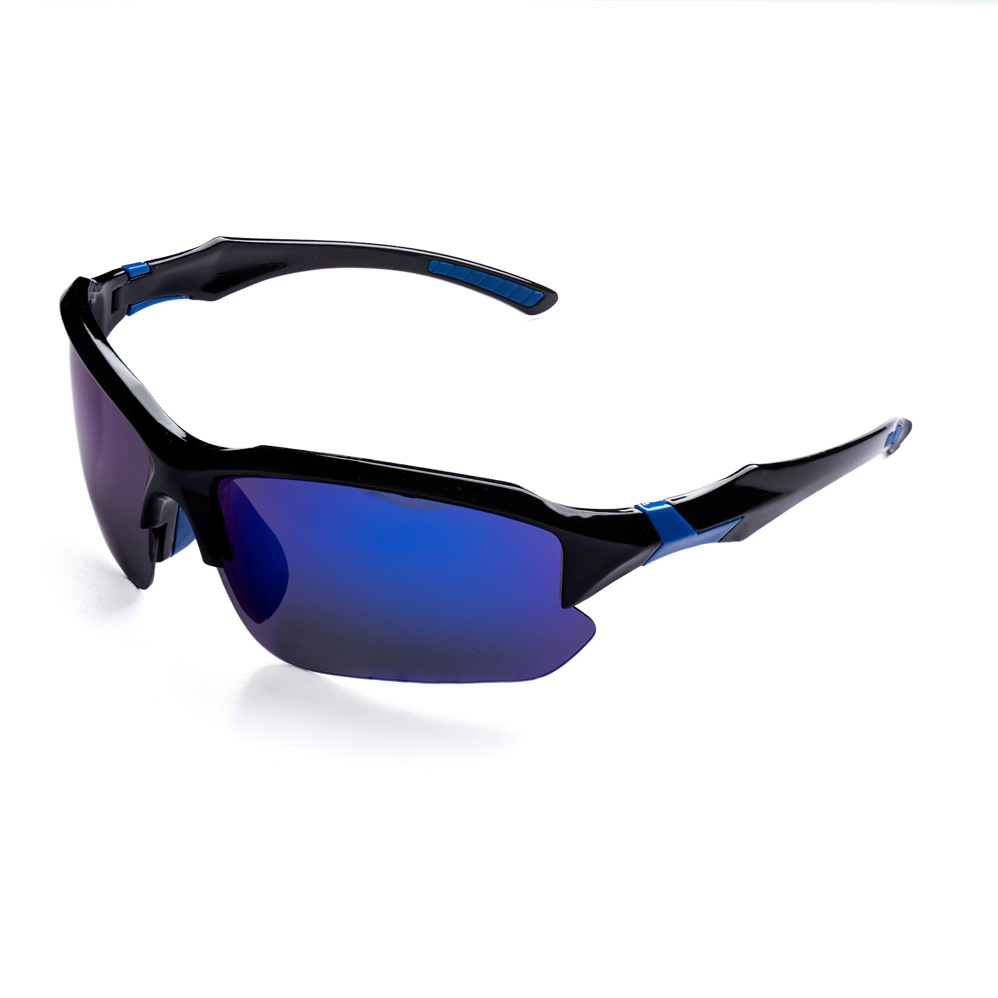 [ Zod ] Semi-Rimless Polarised Sunglasses : Blue - projectshades
