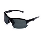 [ Zod ] Semi-Rimless Polarised Sunglasses : Black - projectshades