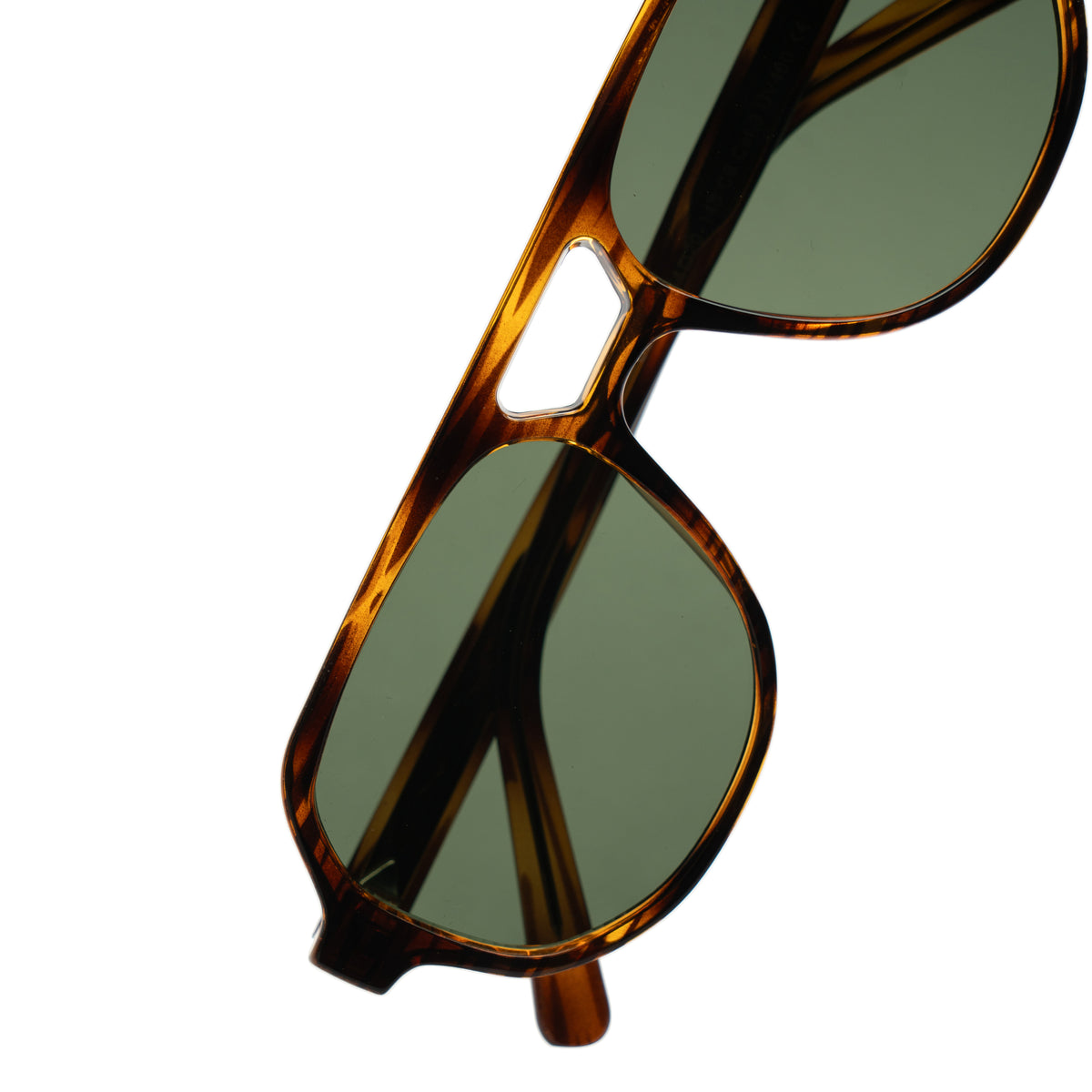 [ Hyperion ] Double-Bridge Aviator Sunglasses : Olive Green