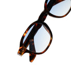 [ Icarus ] Retro Round Sunglasses : Leopard/Blue