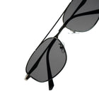 [ Orpheus ] Slim Metal Navigator Sunglasses : Black/Silver