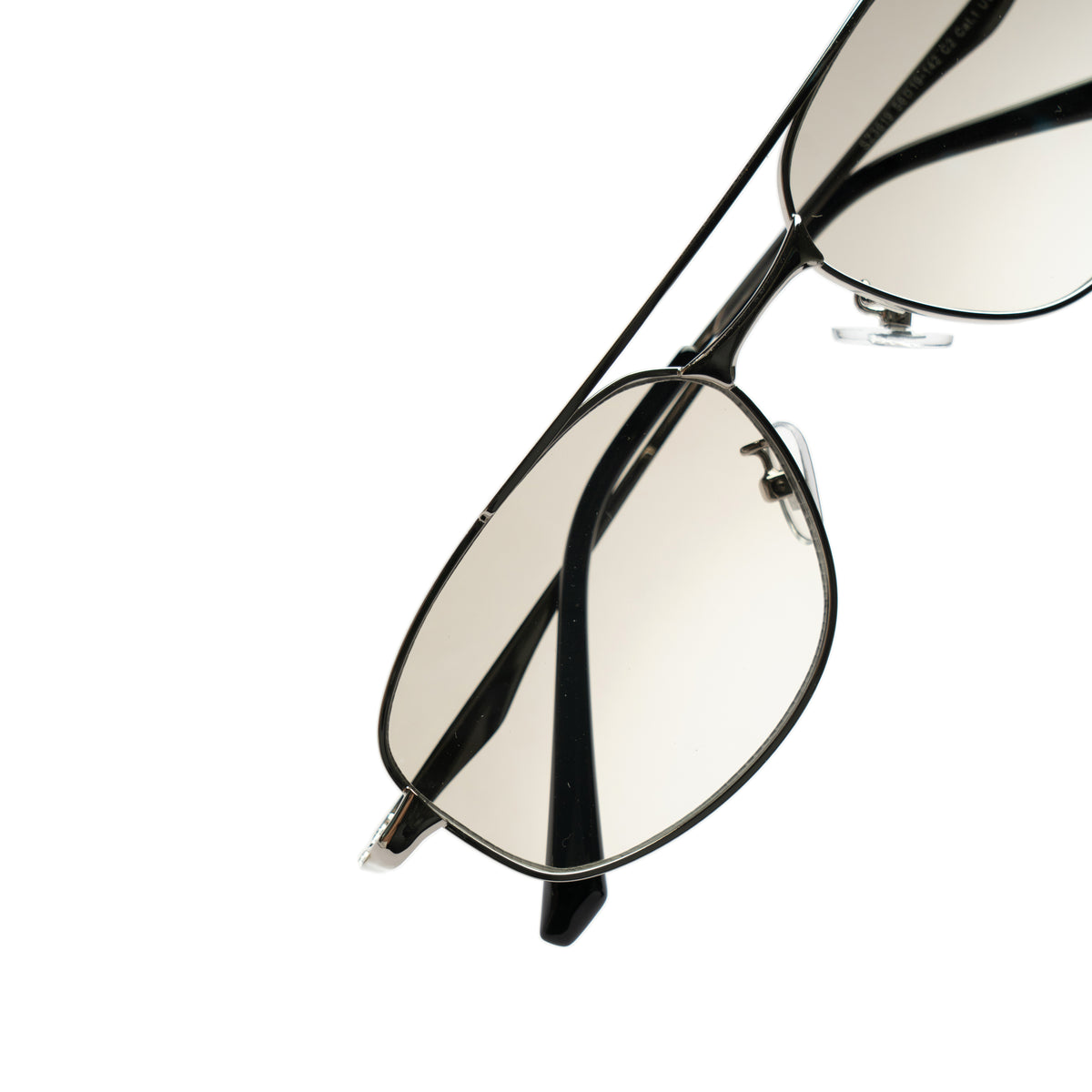 [ Orpheus ] Slim Metal Navigator Sunglasses : Clear/Silver