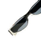 [ Perseus ] Futuristic Metal Sunglasses : Black/Silver