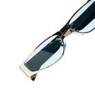 [ Perseus ] Futuristic Metal Sunglasses : Blue/Silver