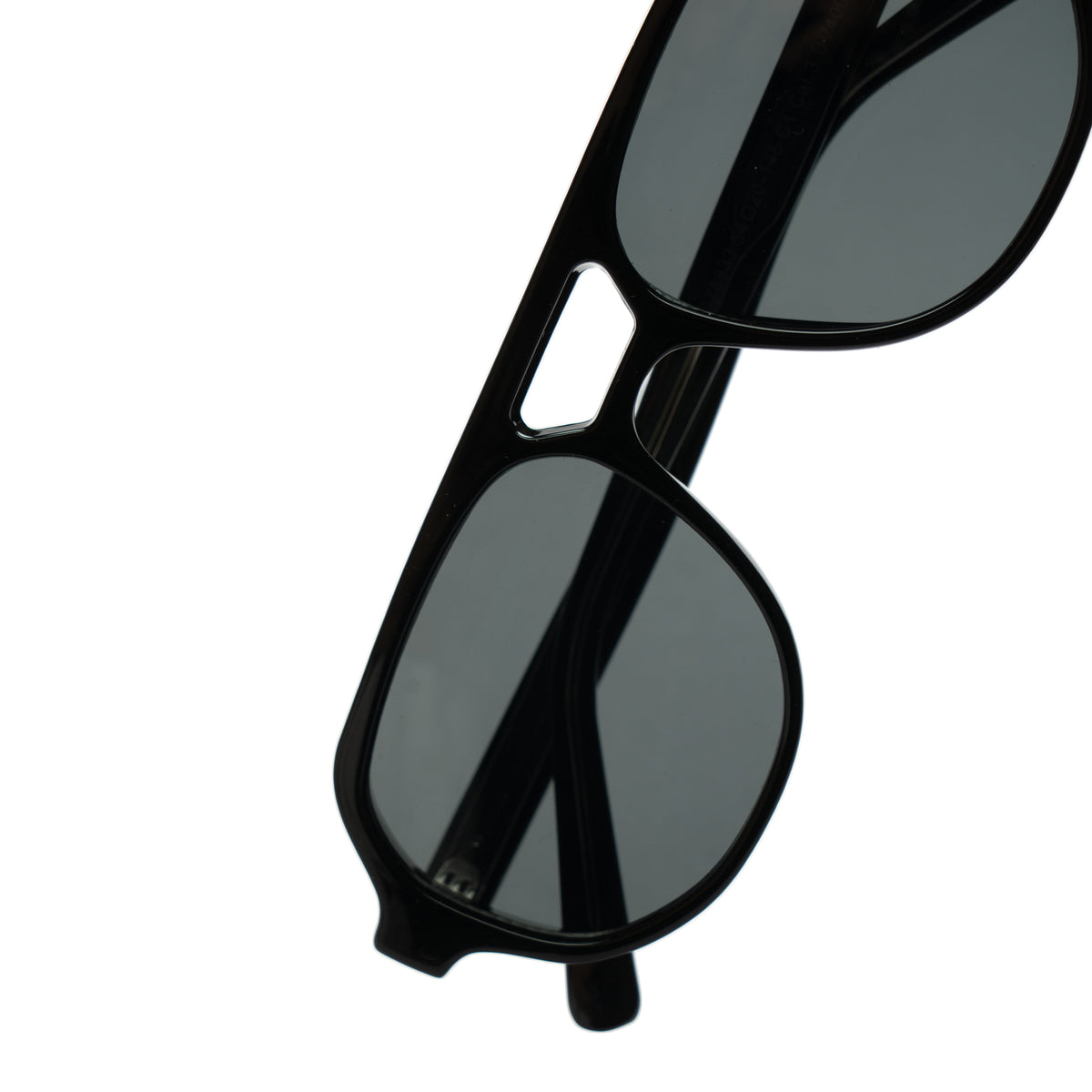 [ Hyperion ] Double-Bridge Aviator Sunglasses : Black