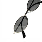 [ Echo ] Slim Oval Sunglasses : Black/Silver