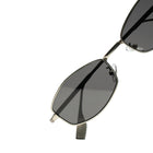 [ Daedalus ] Slim Faceted Metal Sunglasses : Black/Silver