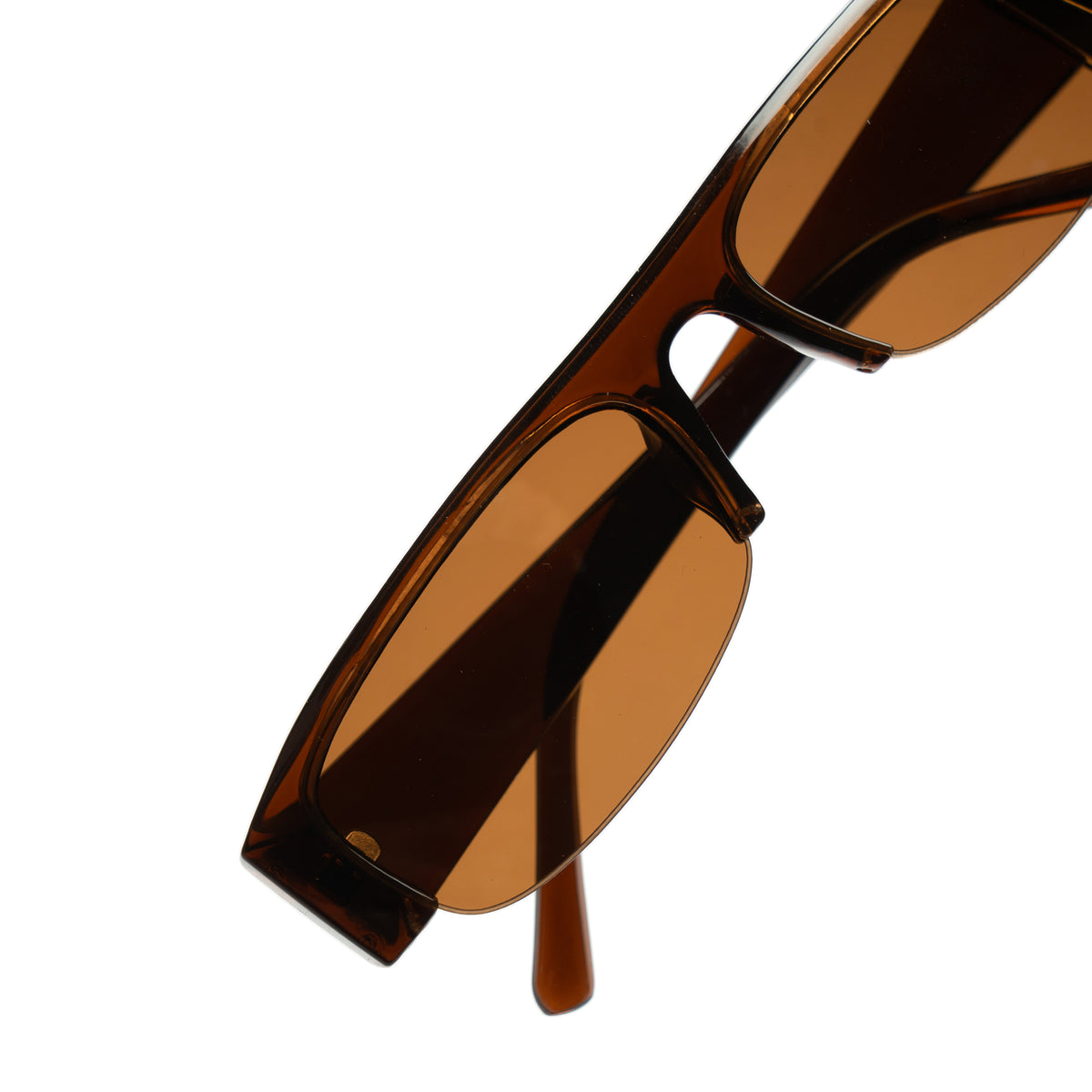 [ Nemesis ] Flat-top Y2k Sunglasses : Brown