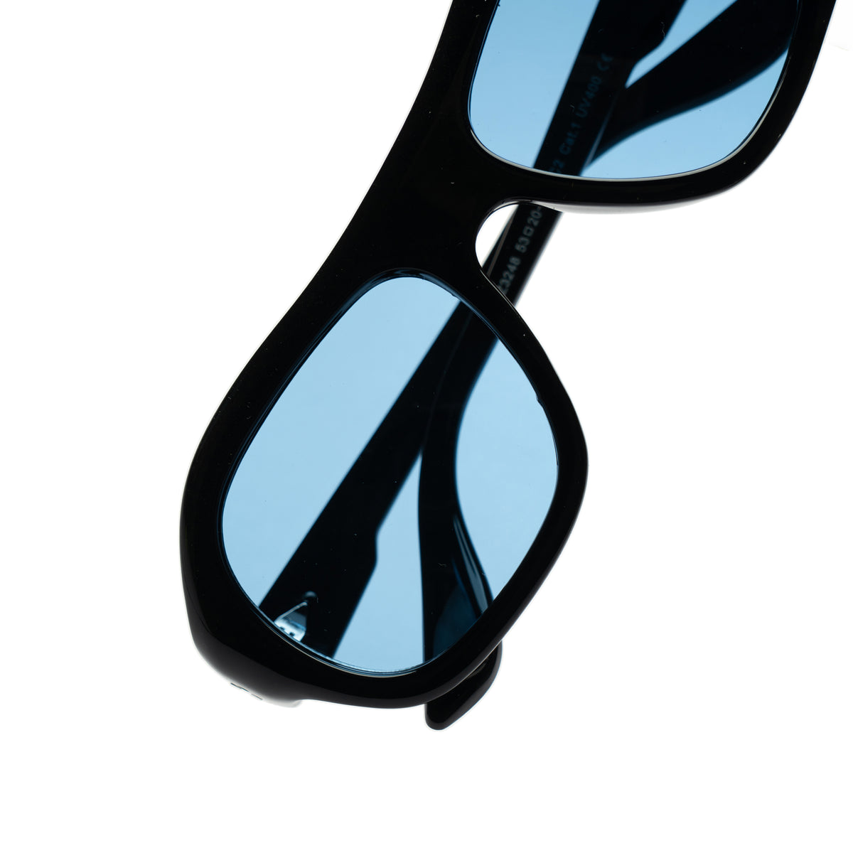[ Ares ] Oversized High-Fashion Sunglasses : Black/Blue