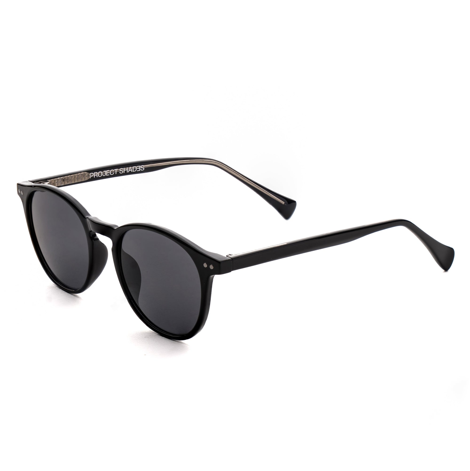 [ Roundabout ] Everyday Round Sunglasses : Black - projectshades