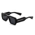 [ Brut ] Chunky Rectangular Sunglasses : Black - projectshades