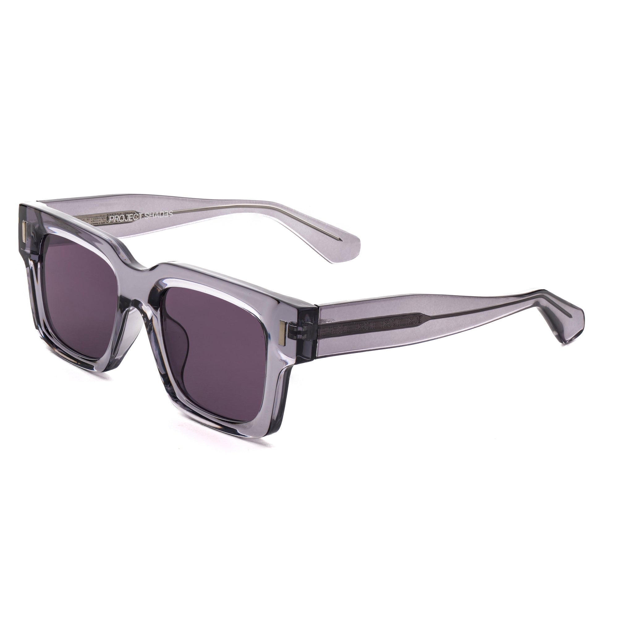 [ Archetype ] Oversized Rectangular Sunglasses : Purple - projectshades