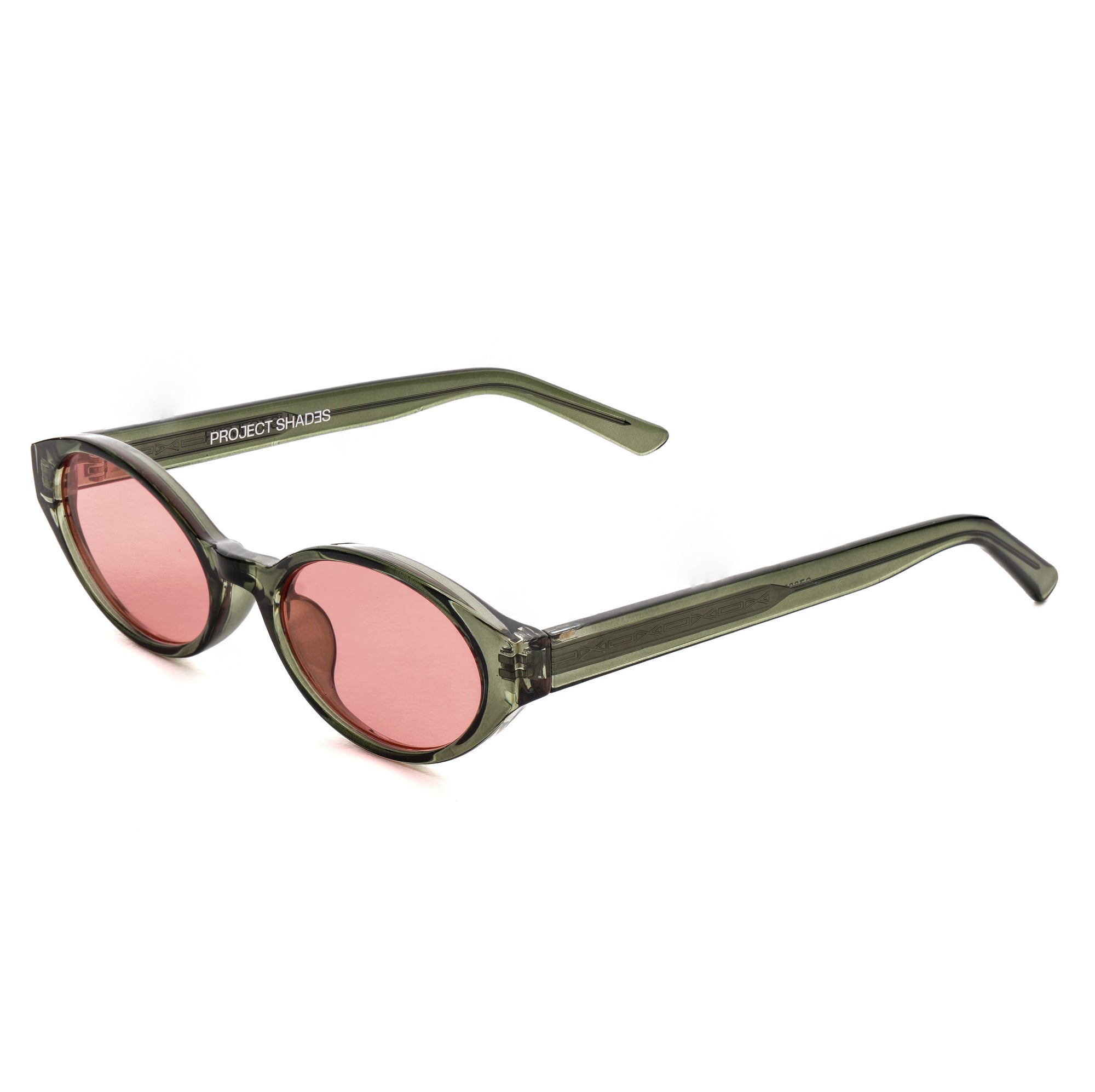 [ Contour ] Sleek Cutline Sunglasses : Green Pink - projectshades