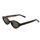 [ Contour ] Sleek Cutline Sunglasses : Green Leopard - projectshades