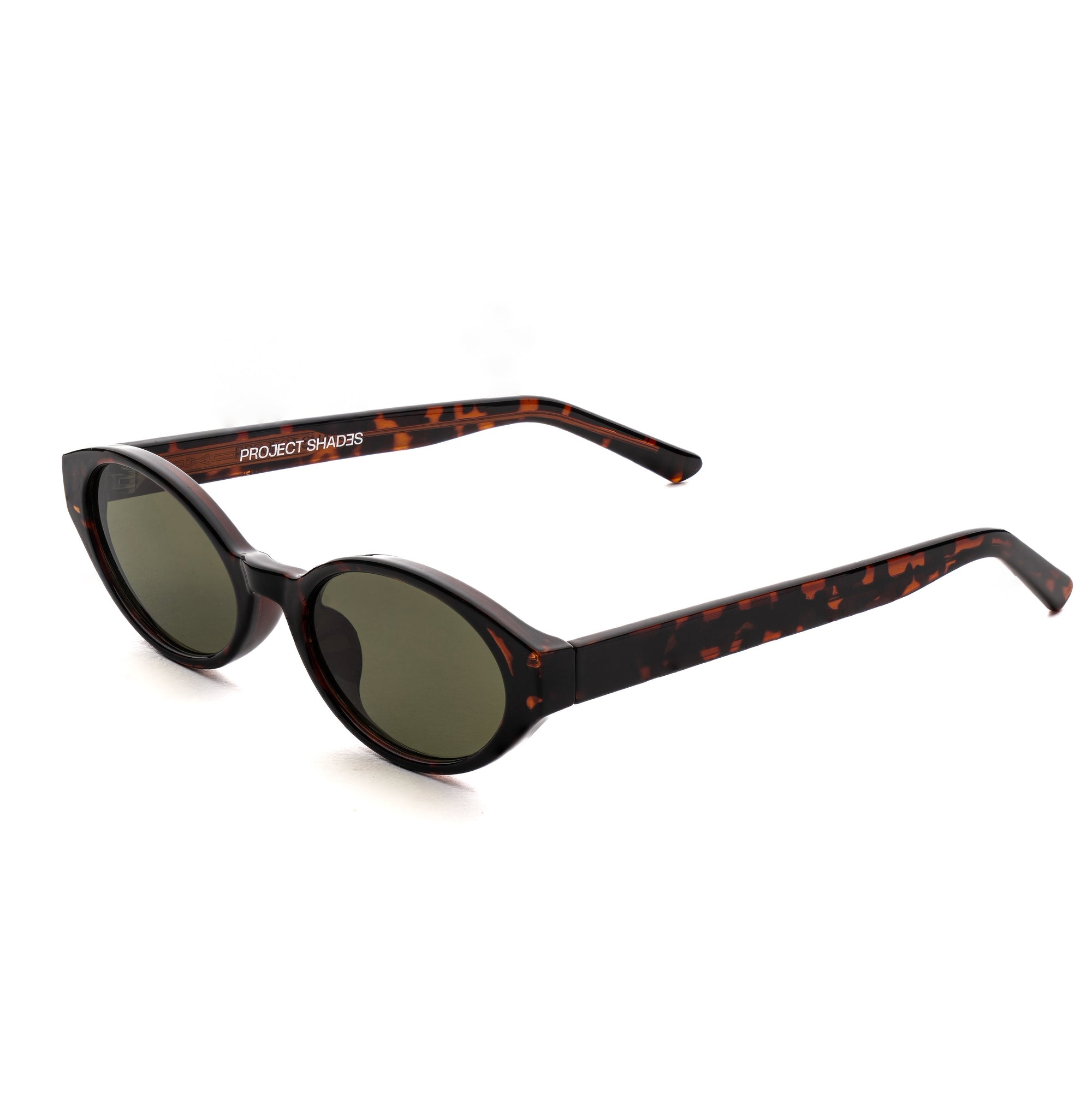 [ Contour ] Sleek Cutline Sunglasses : Green Leopard - projectshades