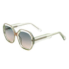 [ Blockout ] Oversized Oval Sunglasses : Green - projectshades