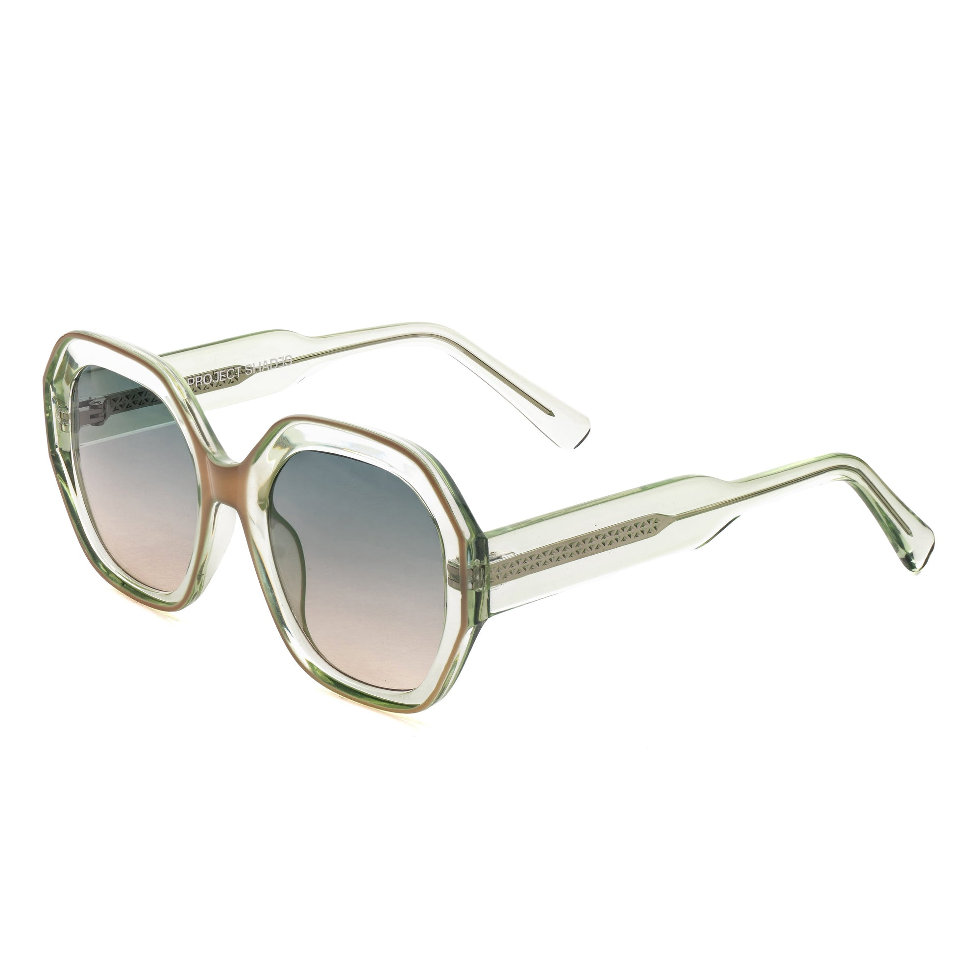 [ Blockout ] Oversized Oval Sunglasses : Green - projectshades