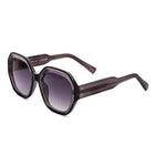 [ Blockout ] Oversized Oval Sunglasses : Purple - projectshades