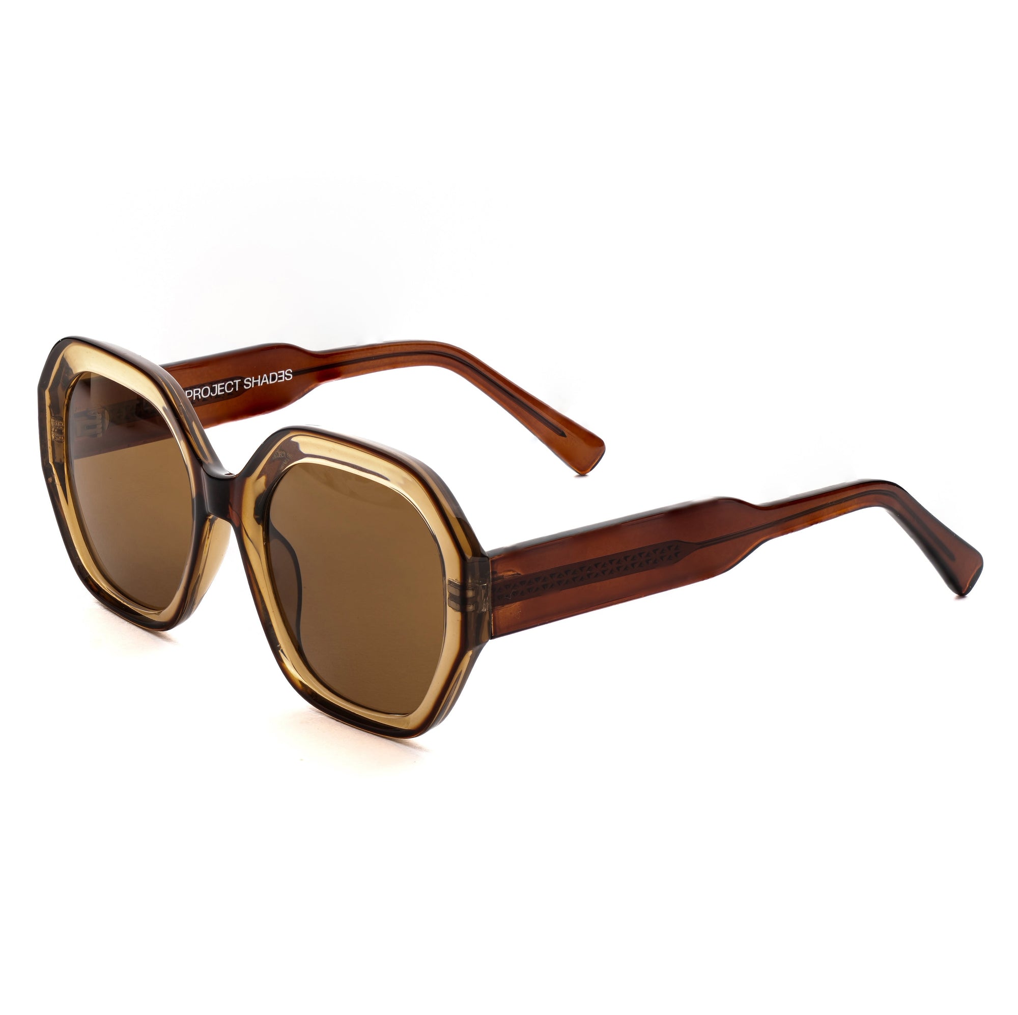 [ Blockout ] Oversized Oval Sunglasses : Brown - projectshades