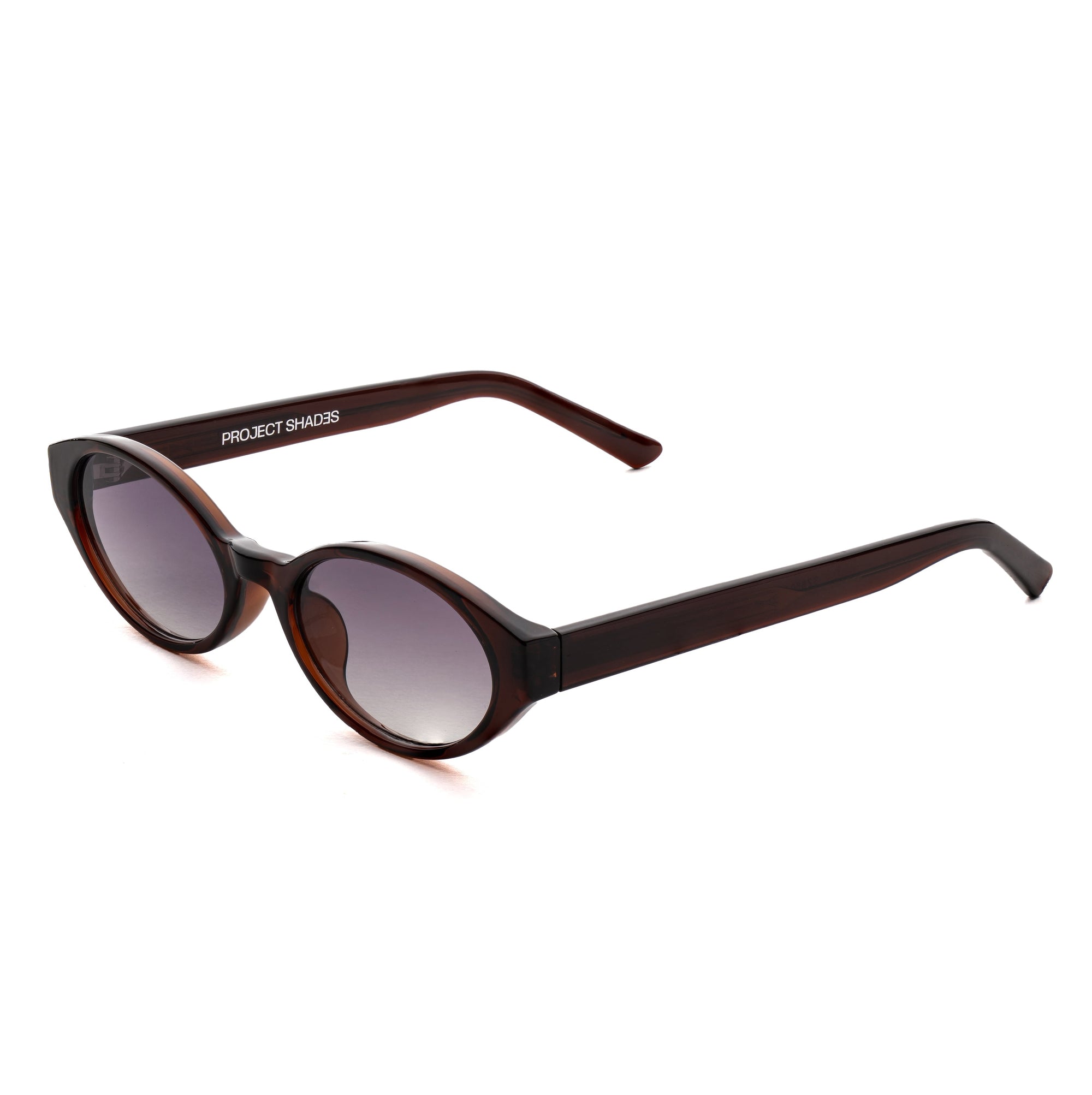 [ Contour ] Sleek Cutline Sunglasses : Purple Brown - projectshades
