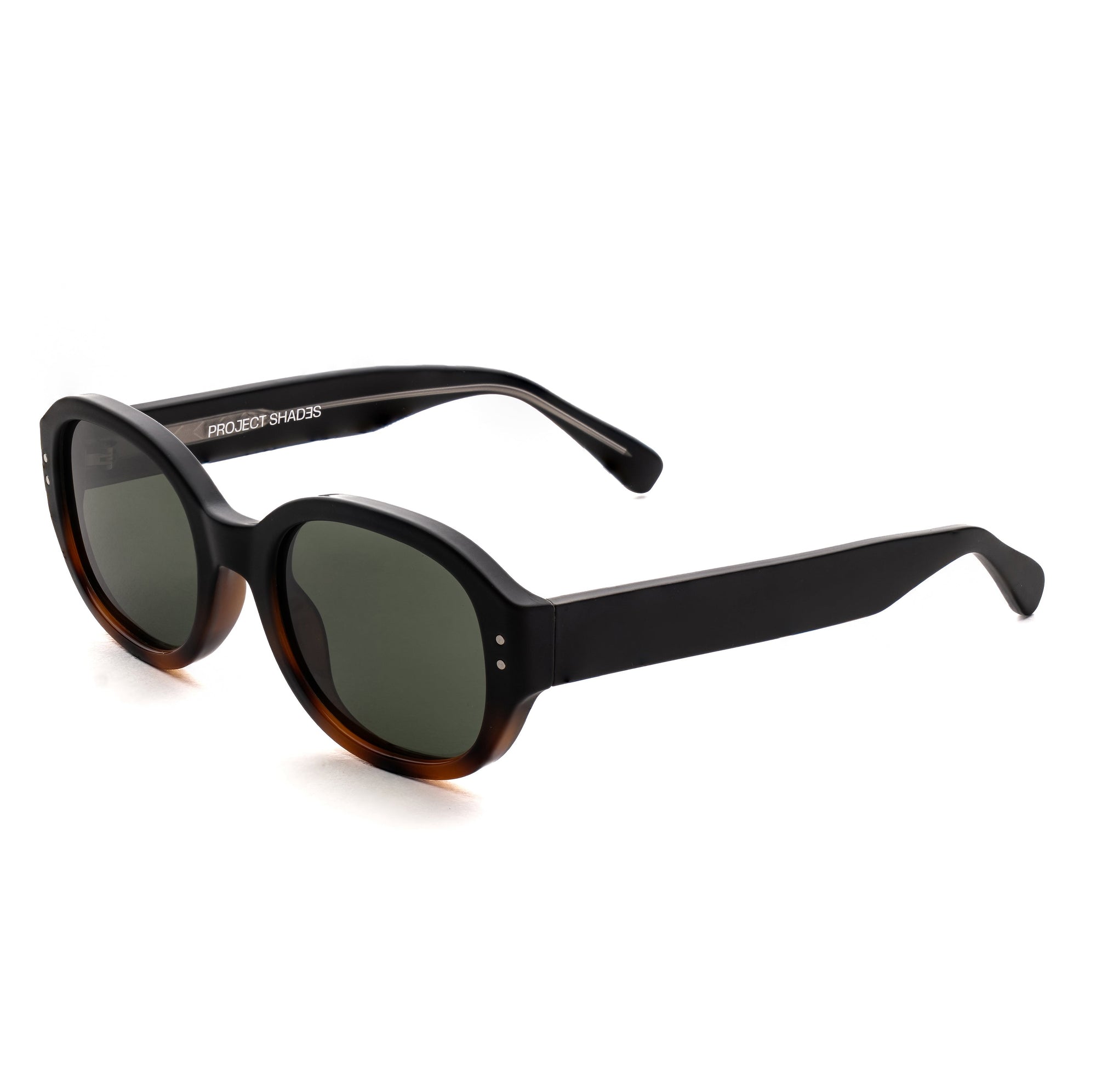 [ Forme ] Classic Round Sunglasses : Green Ombre - projectshades