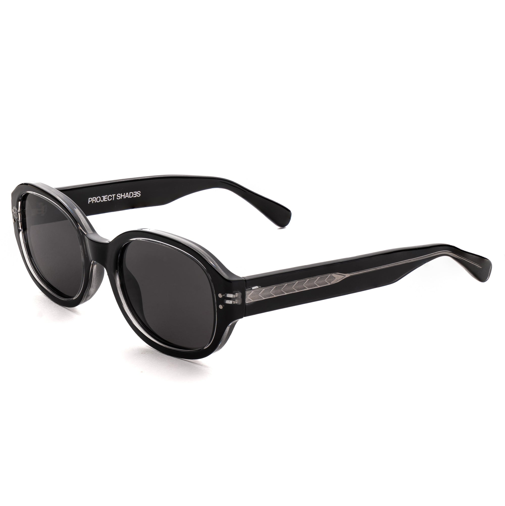 [ Forme ] Classic Round Sunglasses : Black - projectshades