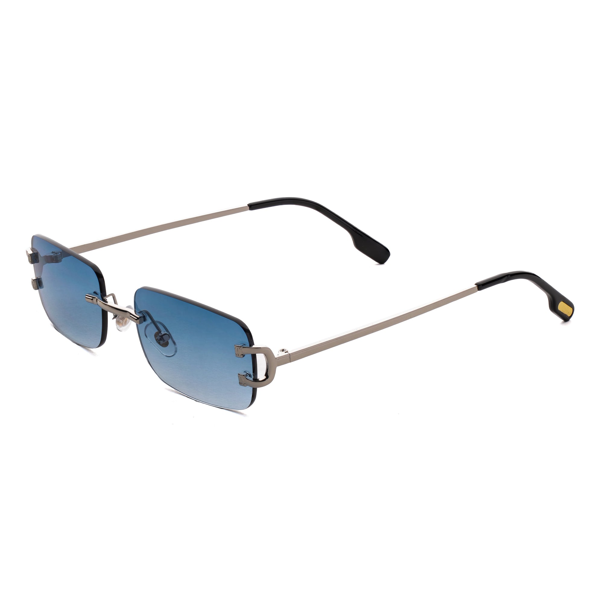 [ Serendipity 2.0 ] Holiday Rimless Sunglasses : Blue - projectshades